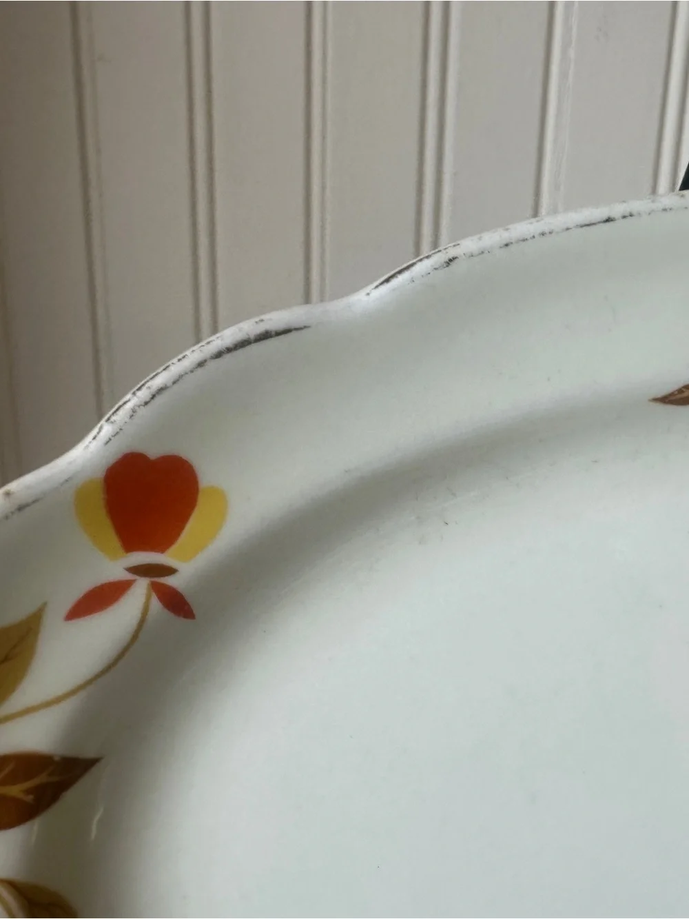 Hall China Autumn Leaf Under Plate For Gravy Boat Small Tray Platter 8.75”
